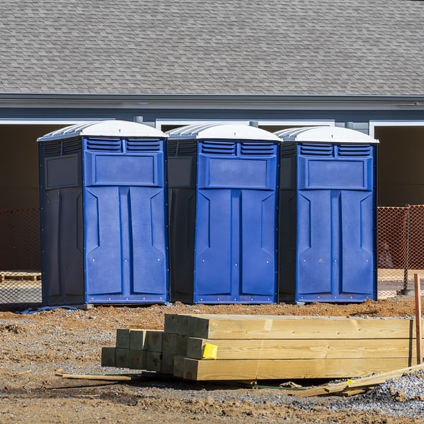 how often are the porta potties cleaned and serviced during a rental period in Smithton